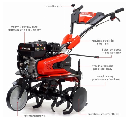 Glebogryzarka spalinowa HORTMASZ HGS LX 750 HS212